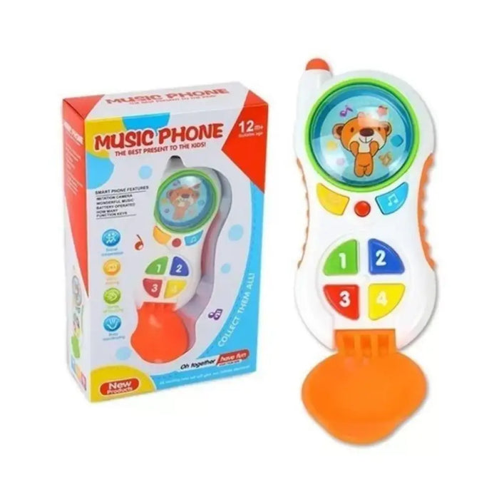 Teléfono Celular Bebe Juguete Fono Luz Sonidos Y Botones - Fliperex