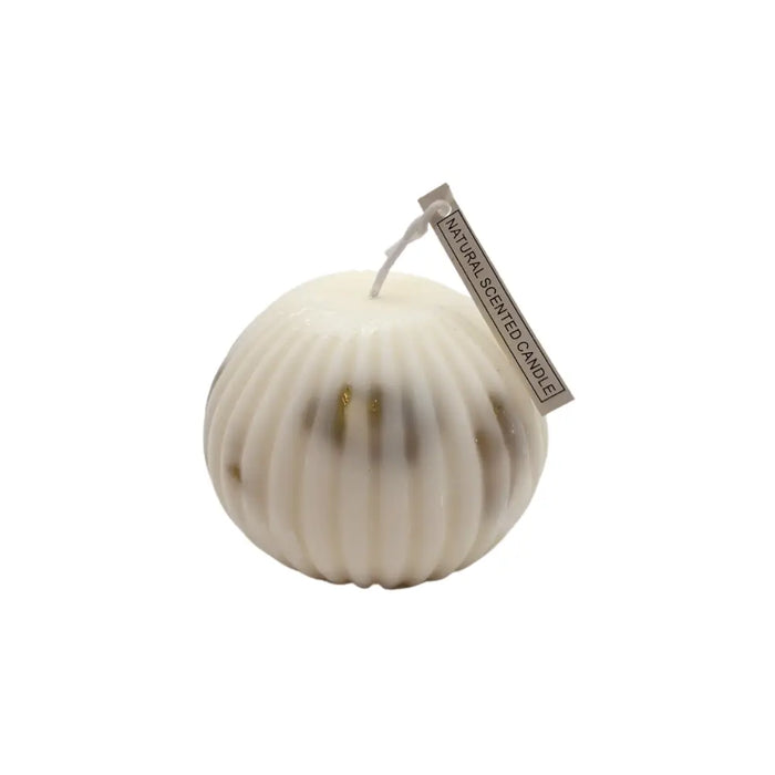 Vela Aromática Perfumada Blanca Esférica Decoración Hogar - Fliperex