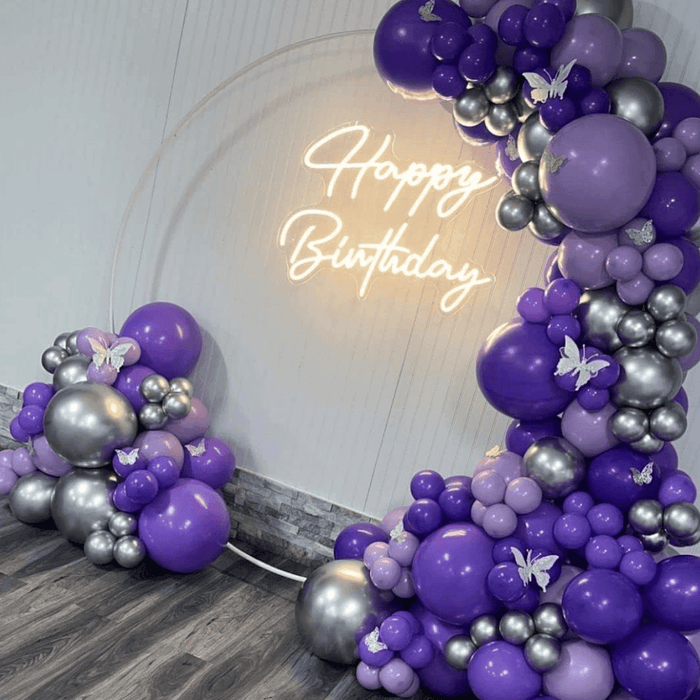 Globos Color Morado 100 Unidades Tamaño 25 Cm - Fliperex