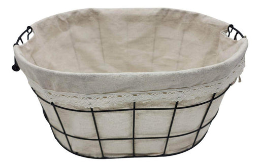 Panera Tela Ovalada Metalica Multiuso Canasto Frutera Cocina - Fliperex