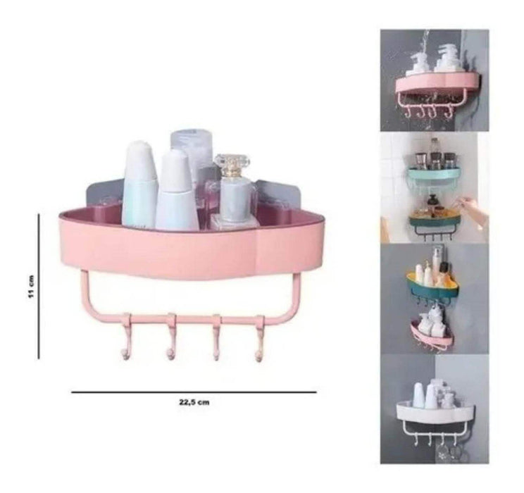 Organizador Ducha Baño Cocina Esquinero Plástico Adhesivo - Fliperex