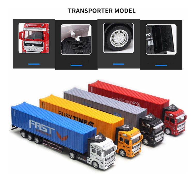 Camión Contenedor Aleación 1:48 Modelo Coche Juguete - Fliperex