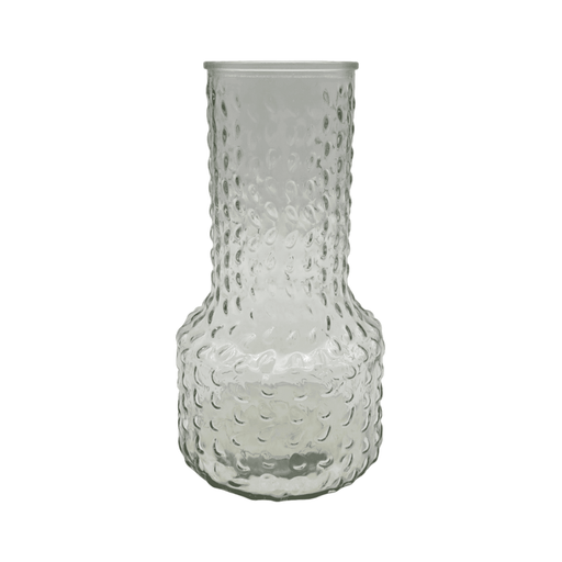 Florero Decorativo De Vidrio Con Diseño Base Ancha Blanco 25 - Fliperex