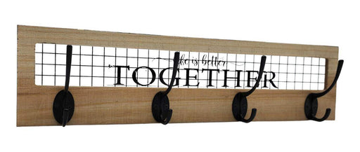 Perchero De Pared Con 4 Perchas Dobles Together - Fliperex