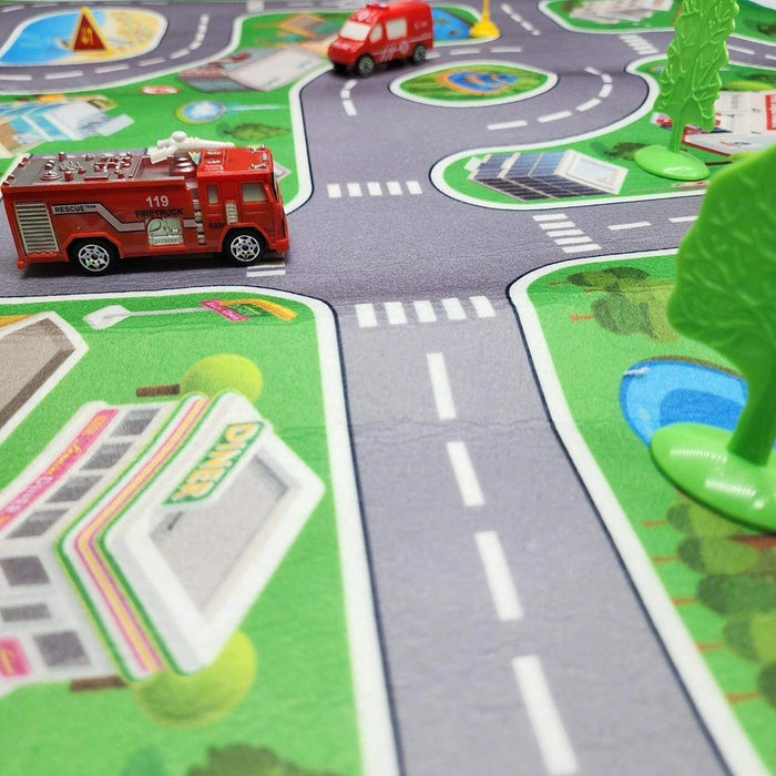 Juego Alfombra Para Niños Parking Garage Para Autitos - Fliperex