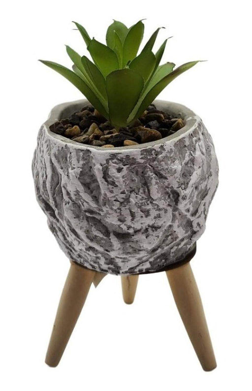 Planta Artificial Macetero Cerámica Con Patitas Plantita G - Fliperex