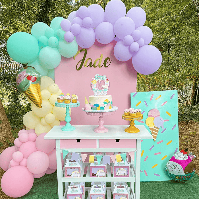 Globos Verde Agua Macaron 50 Unidades Tamaño 25 Cm - Fliperex