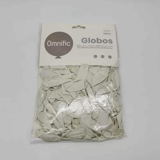Globos Color Blanco 100 Unidades Tamaño 25 Cm - Fliperex