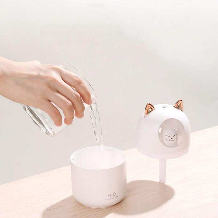 Humidificador Usb De Gatito Kawaii Vaporizador De Aromas - Fliperex