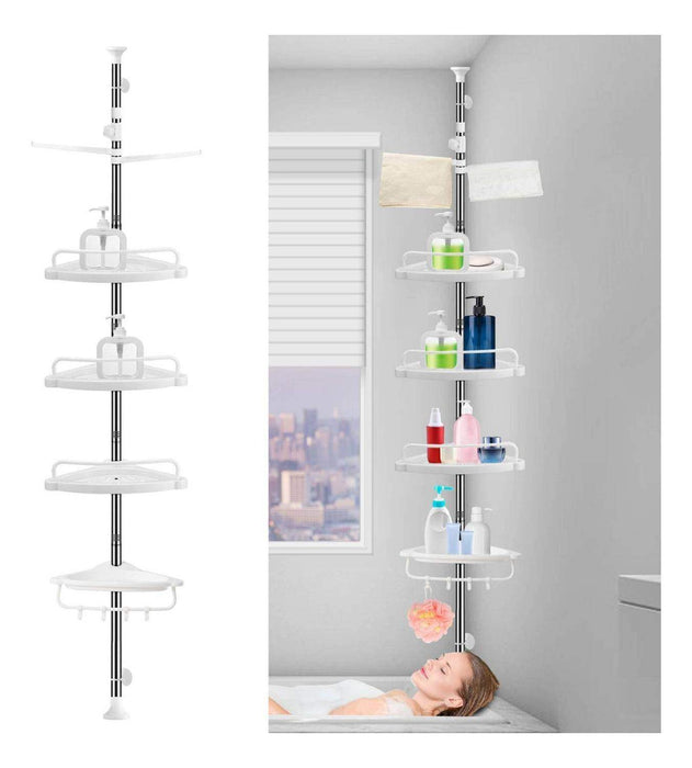 Esquinero De Ducha Multiuso 4 Repisas Ajustable Organizador - Fliperex