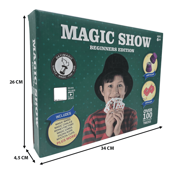 Set Juego De Magia Magic 100 Trucos De Mago Con Varita Niños - Fliperex