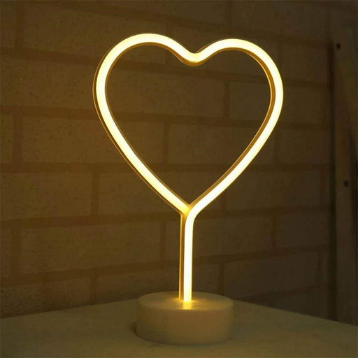 Lampara Neón Led Corazón Decoración Todo Ambiente Hogar - Fliperex