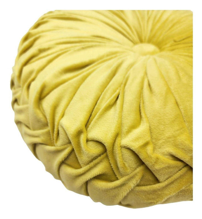 Cojín De Terciopelo Redondo Grande Para Sillón Tela Velvet - Fliperex