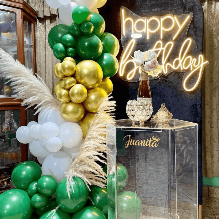 Globos Color Verde Oscuro 100 Unidades Tamaño 25 Cm - Fliperex