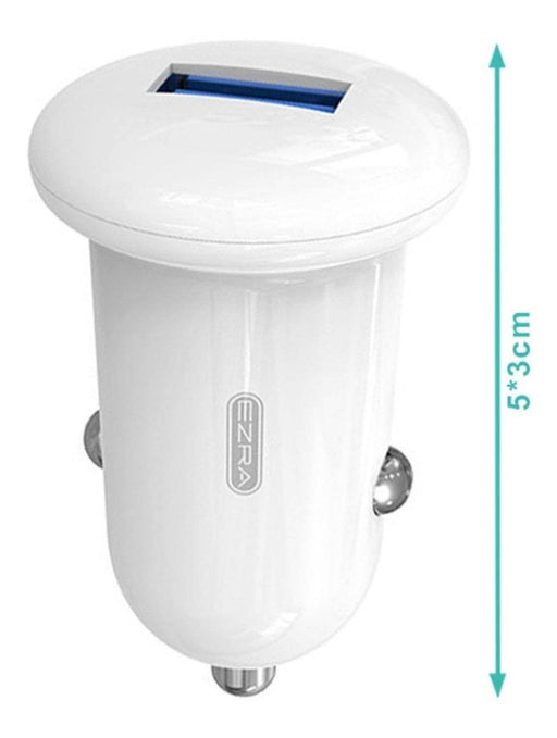 Cargador De Teléfono Blanco Para Auto Usb 3.0 Entrada Simple - Fliperex