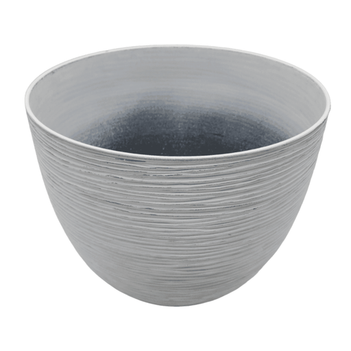 Macetero Maceta Diseño Rayas Envejecido De Plastico Blanco S - Fliperex