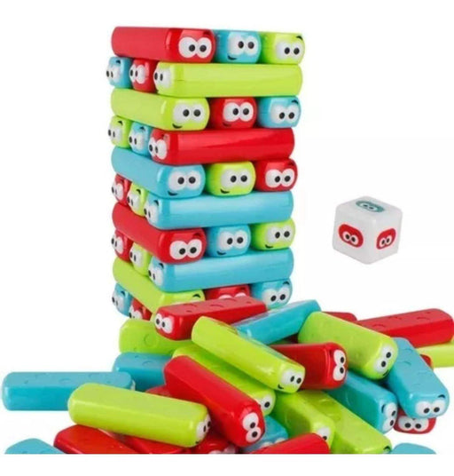 Juego De Mesa Torre De Equilibrio De Colores Caras Niños - Fliperex
