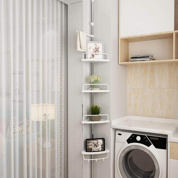 Esquinero De Ducha Multiuso 4 Repisas Ajustable Organizador - Fliperex