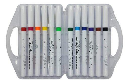 Set Marcadores Acrilicos 12 Lapices Calidad A Base De Agua - Fliperex