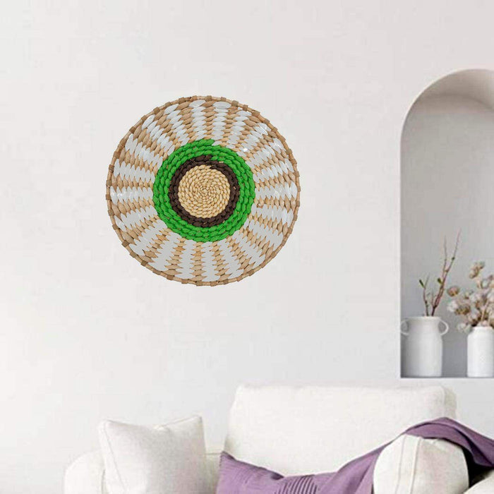 Circulo Decoración De Mimbre Para Pared Casa Terraza Mediano - Fliperex