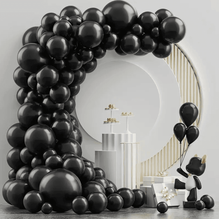 Globos 50 Unidades Color Negro Tamaño 30 Cm - Fliperex