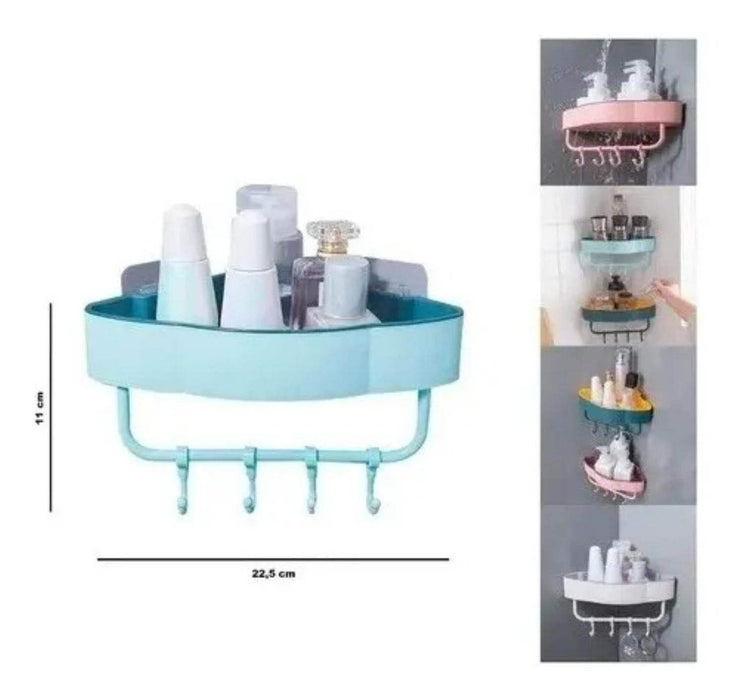 Organizador Ducha Baño Cocina Esquinero Plástico Adhesivo - Fliperex