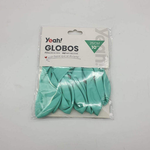 Globos Verde Agua Macaron 10 Unidades Tamaño 25 Cm Fiesta - Fliperex