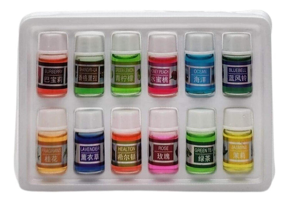 Set 12 Aceites Esencias Para Humidificadores Aromas - Fliperex