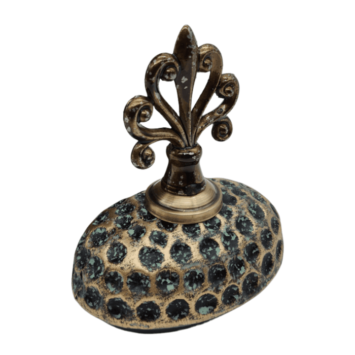 Jarron Florero Ceramica Diseño Envejecido Puntos Alargado - Fliperex