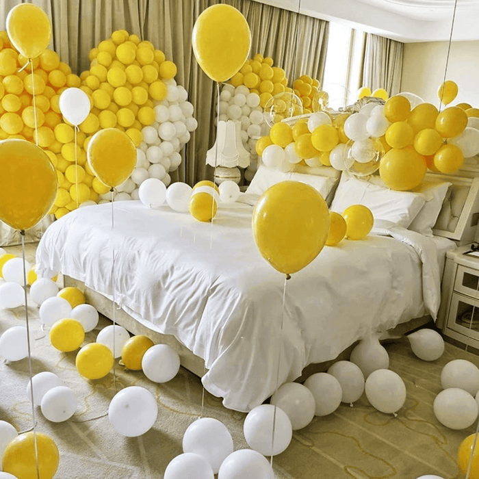 Globos Color Amarillo 50 Unidades Tamaño R12 - Fliperex