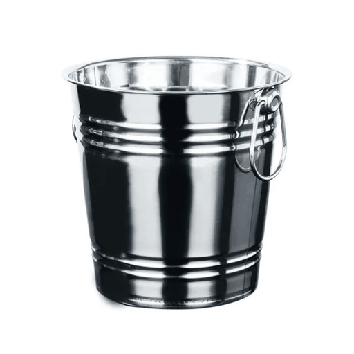 Hielera Metalica Mediana Con Asas Champaña Hielo Tragos - Fliperex