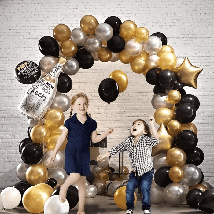Globos Color Negro 100 Unidades Tamaño 25 Cm - Fliperex