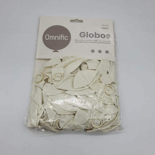 Globos 50 Unidades Color Blanco Tamaño 30 Cm - Fliperex