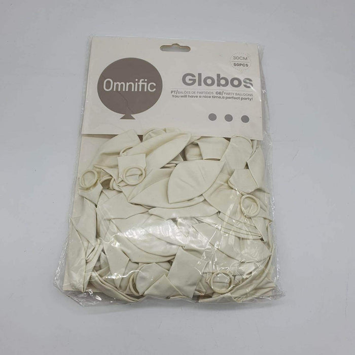 Globos 50 Unidades Color Blanco Tamaño 30 Cm - Fliperex