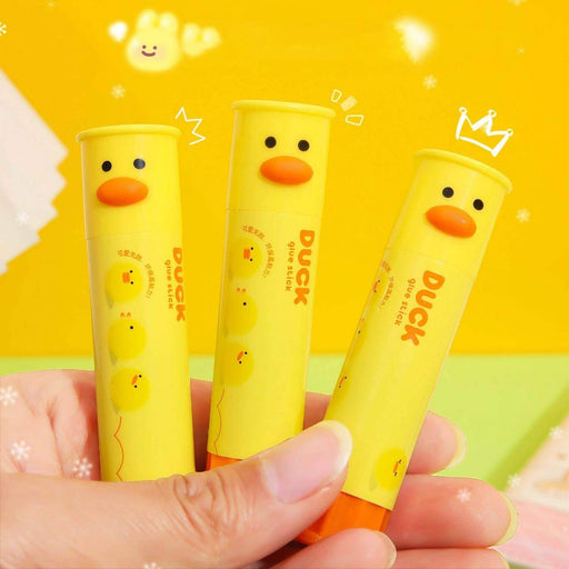 Set 3 Pegamentos En Barra Escolar Animalitos Patito Kawaii - Fliperex