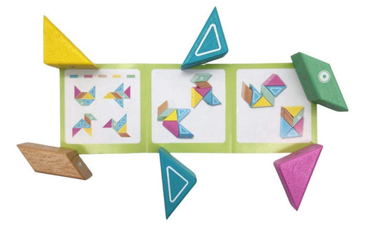 Set Juego Bloques De Madera Imantados Forma Figuras - Fliperex