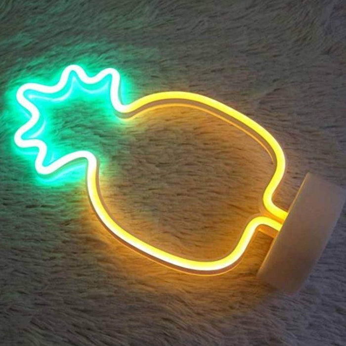 Lampara Neón Led Piña Decoración Todo Ambiente Hogar - Fliperex