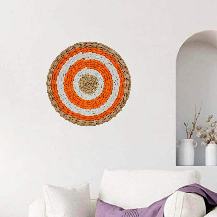 Circulo Decoración De Mimbre Para Pared Casa Terraza Mediano - Fliperex