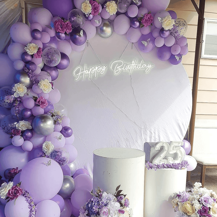 Globos Morado Macaron 50 Unidades Tamaño 25 Cm - Fliperex