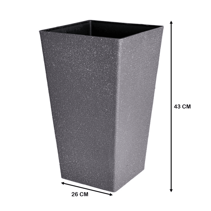 Macetero Plastico Alargado Premium Base Cuadrada Conica - Fliperex