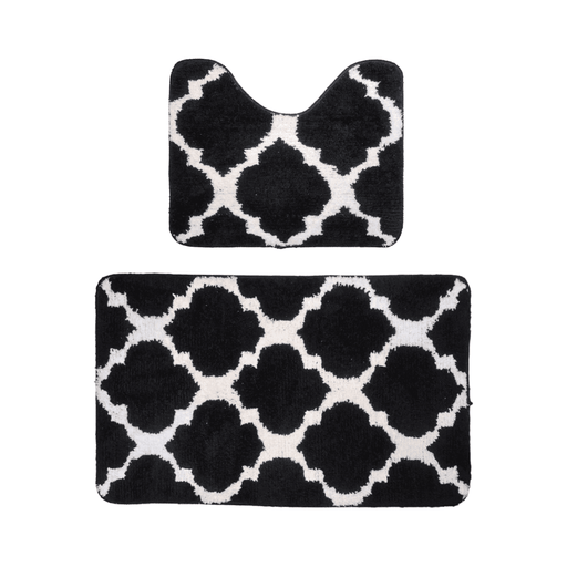 Conjunto De 2 Alfombra De Baño Suaves Absorventes Microfibra - Fliperex