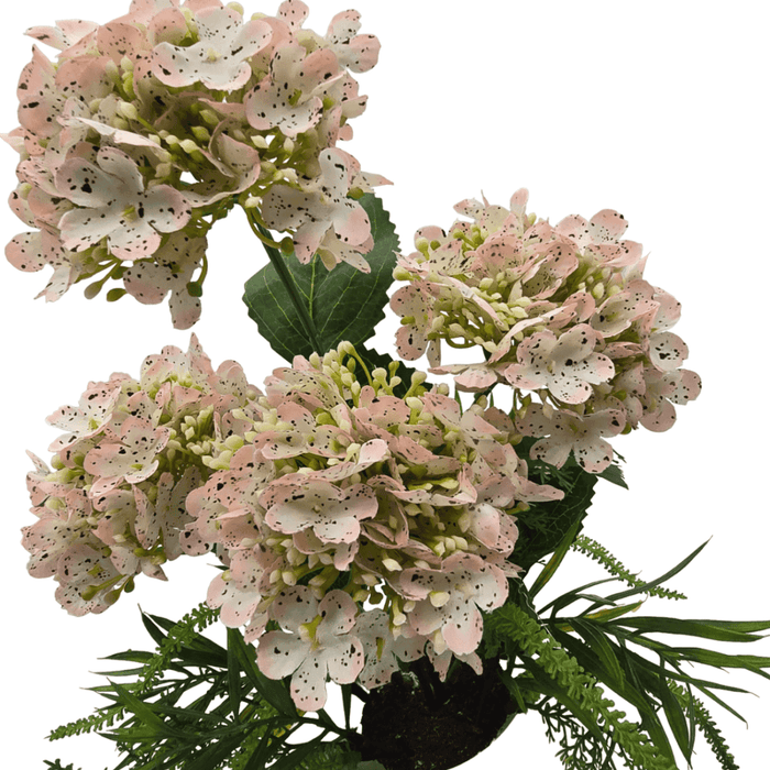 Planta Artificial Hortensia Decorativa Macetero De Ceramica - Fliperex