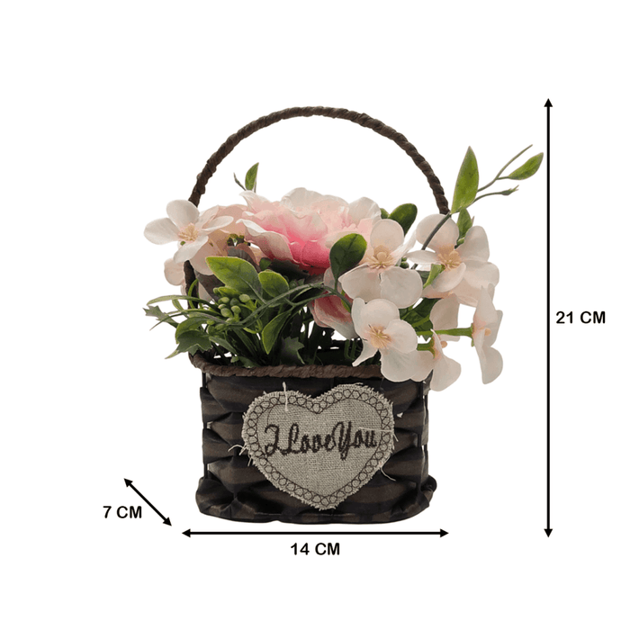 Planta Artificial Canastito Macetero Cordel Ovalado Deco - Fliperex