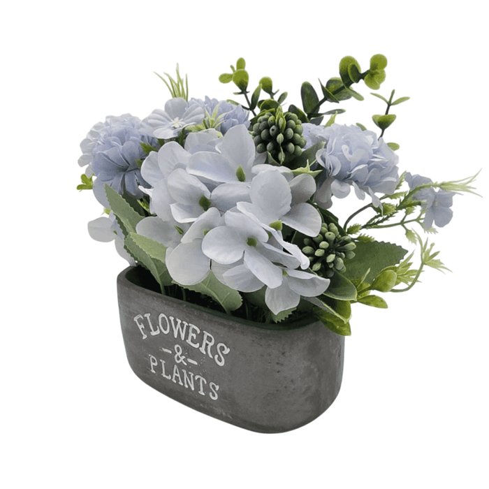 Planta Artifiical Macetero De Cemento Flowers And Plants - Fliperex