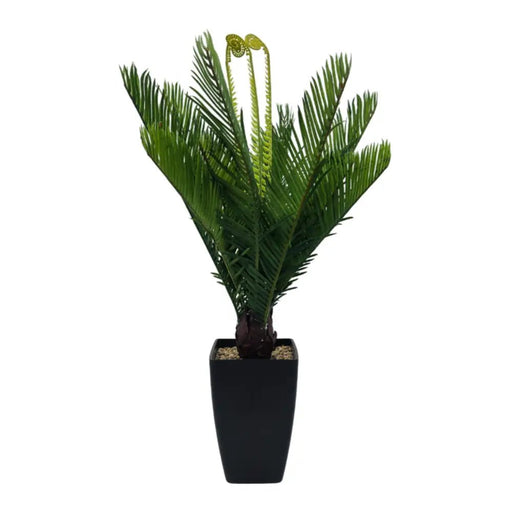 Planta Artificial Palmera Macetero Plastico Negro Grande - Fliperex