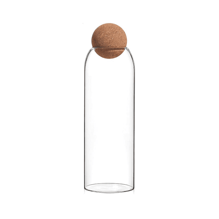 Botella Frasco Vidrio Transparente Tapa De Corcho XL - Fliperex