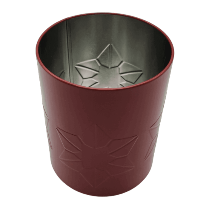 Frasco Metalico Rojo Con Tapa Redondo Multiuso Decorativo - Fliperex