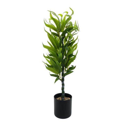 Planta Artificial Bambu Decorativa Macetero Plastico Negro - Fliperex