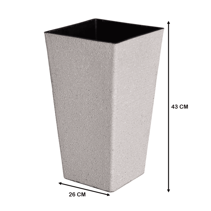Macetero Plastico Alargado Premium Base Cuadrada Conica - Fliperex