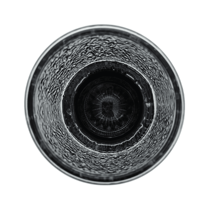 Florero Decorativo De Vidrio Oscuro Diseño Base de Madera - Fliperex